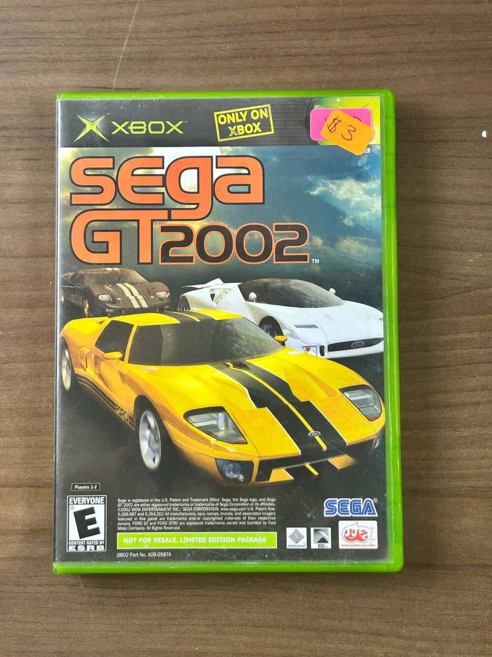Sega GT 2002 & JSRF Jet Set Radio Future Microsoft Xbox Combo Disc Case Manual